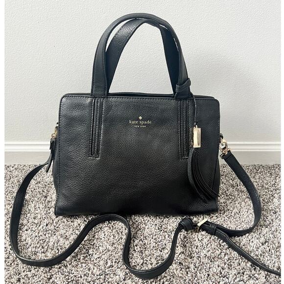 Kate Spade Grey Street- Dominique - leather satchel black - Picture 1 of 6